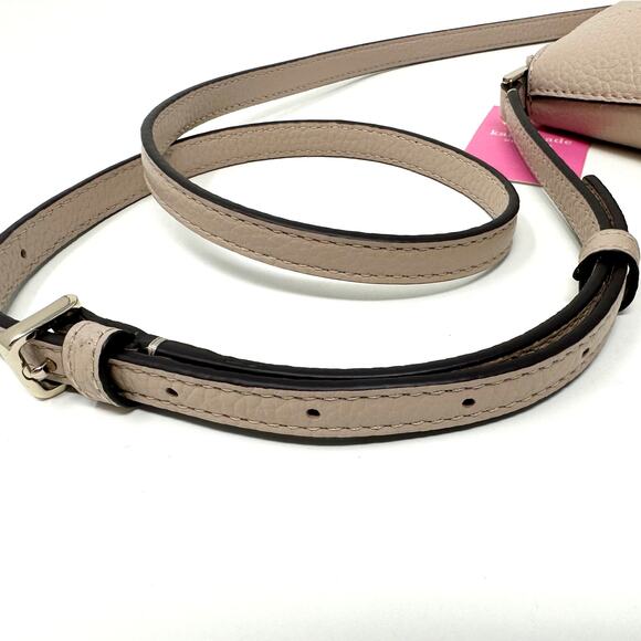 Kate Spade Harlow Crossbody Purse Warm Beige Leather WKR00058 - Picture 7 of 8